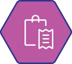 Vrečka in račun - ikona